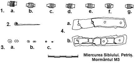 Fig. 2. Miercurea Sibiului-Petriş. Inventarul mormântului M 3 