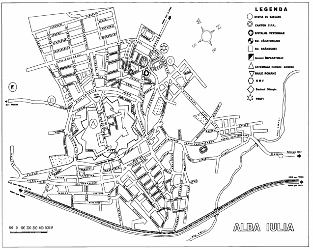 Pl. I. Alba Iulia. Necropole romane şi medievale ( după Dragotă – colab. 2003).